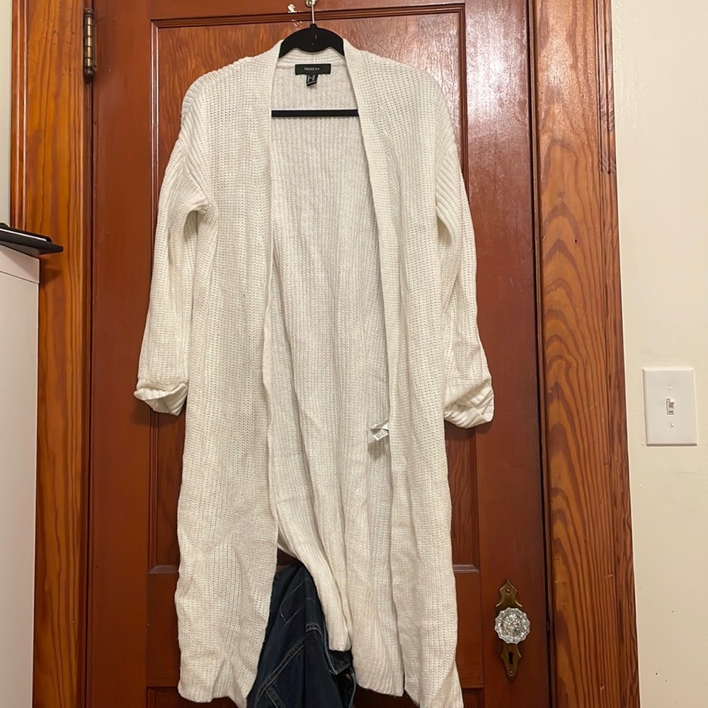 White long cardigan